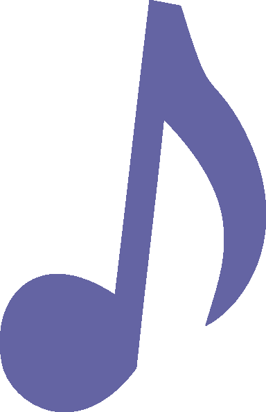 purple music note - quaver length