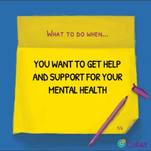 Image of the first page of the post-it note resource on seeking help, demonstrating what the whole resource will look like when downloaded. You can click on this image to download the full resource.