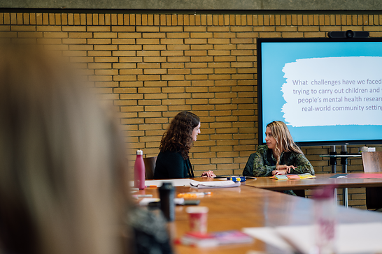 Workshop attendees and facilitators in discussion