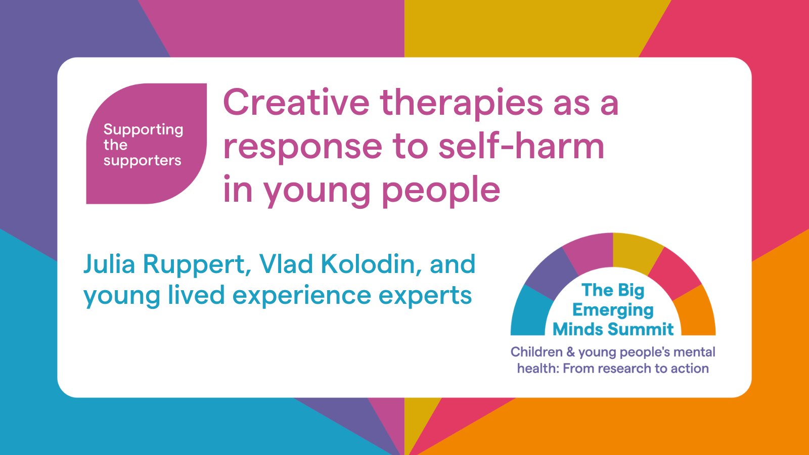 Creative therapies as a response to self-harm in young people