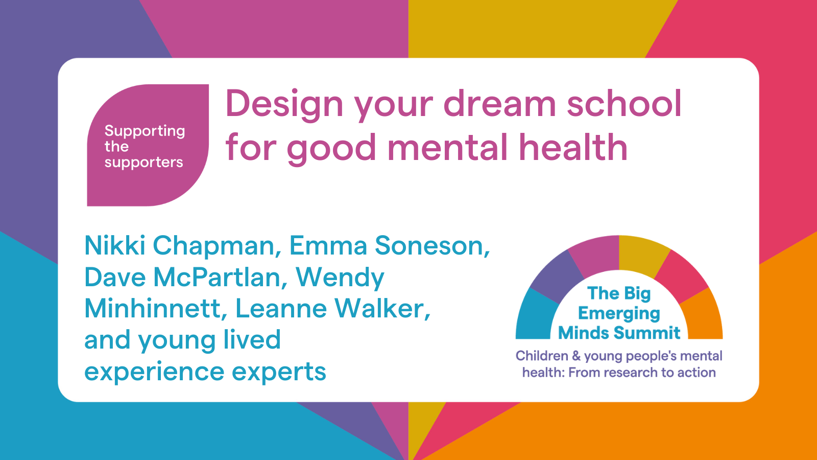 Design your dream school for good mental health