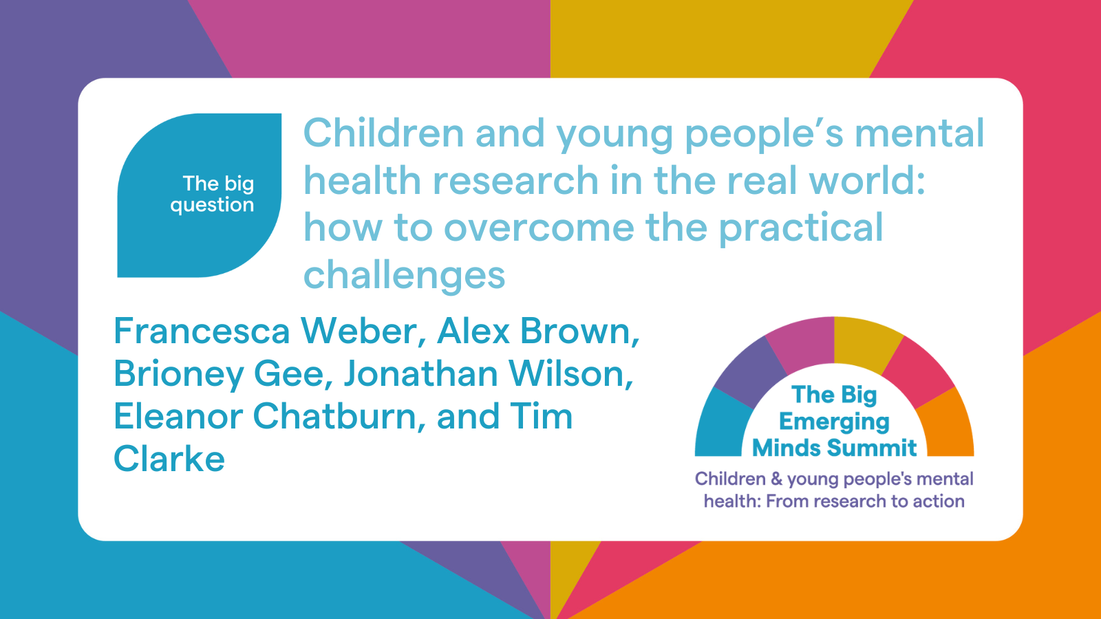Children and young people's mental health research in the real world: how to overcome the practical challenges