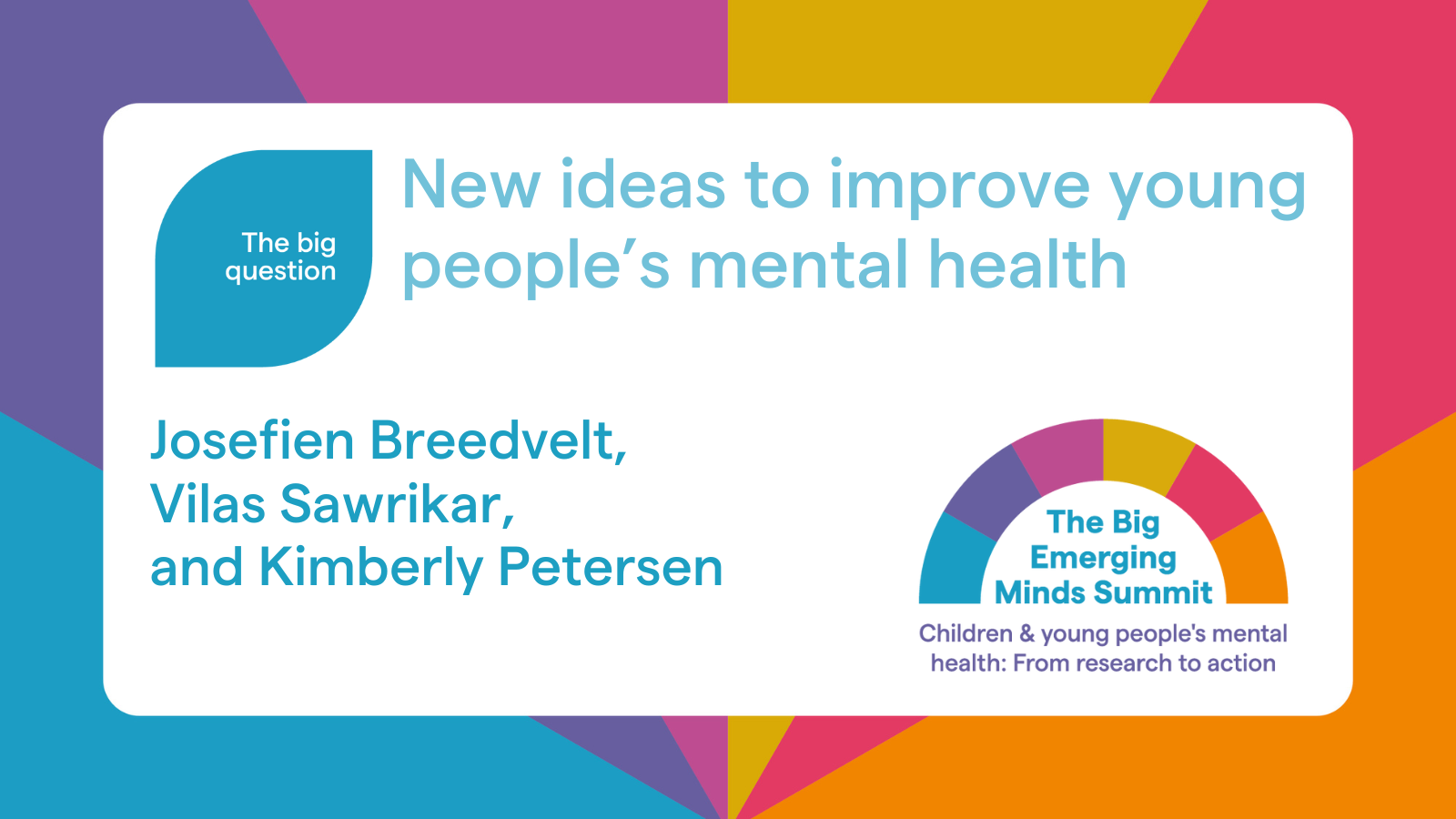 New ideas to improve young people's mental health