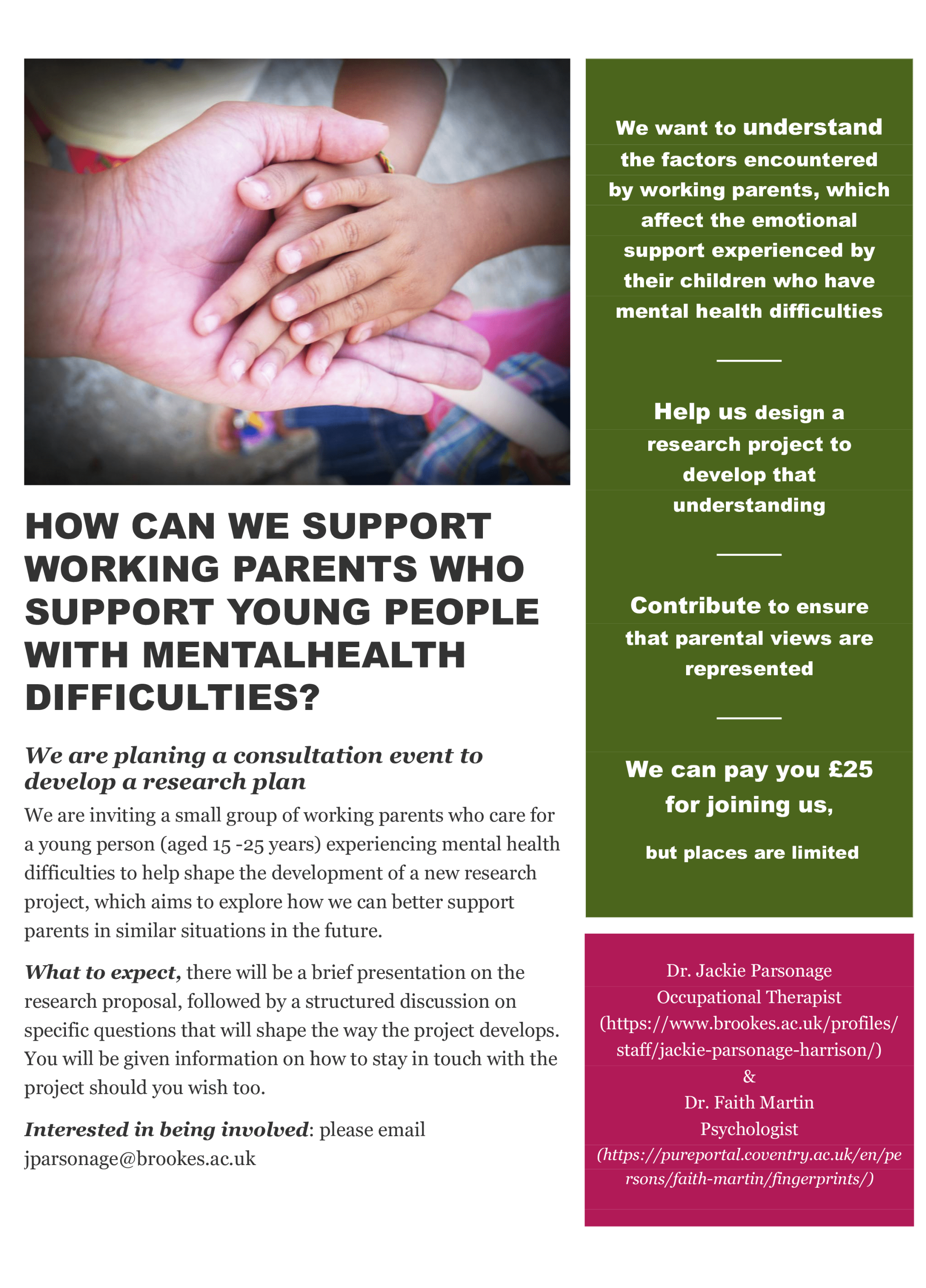 Supporting Working parents caring for young people expeirenicng mental health difficulties v2